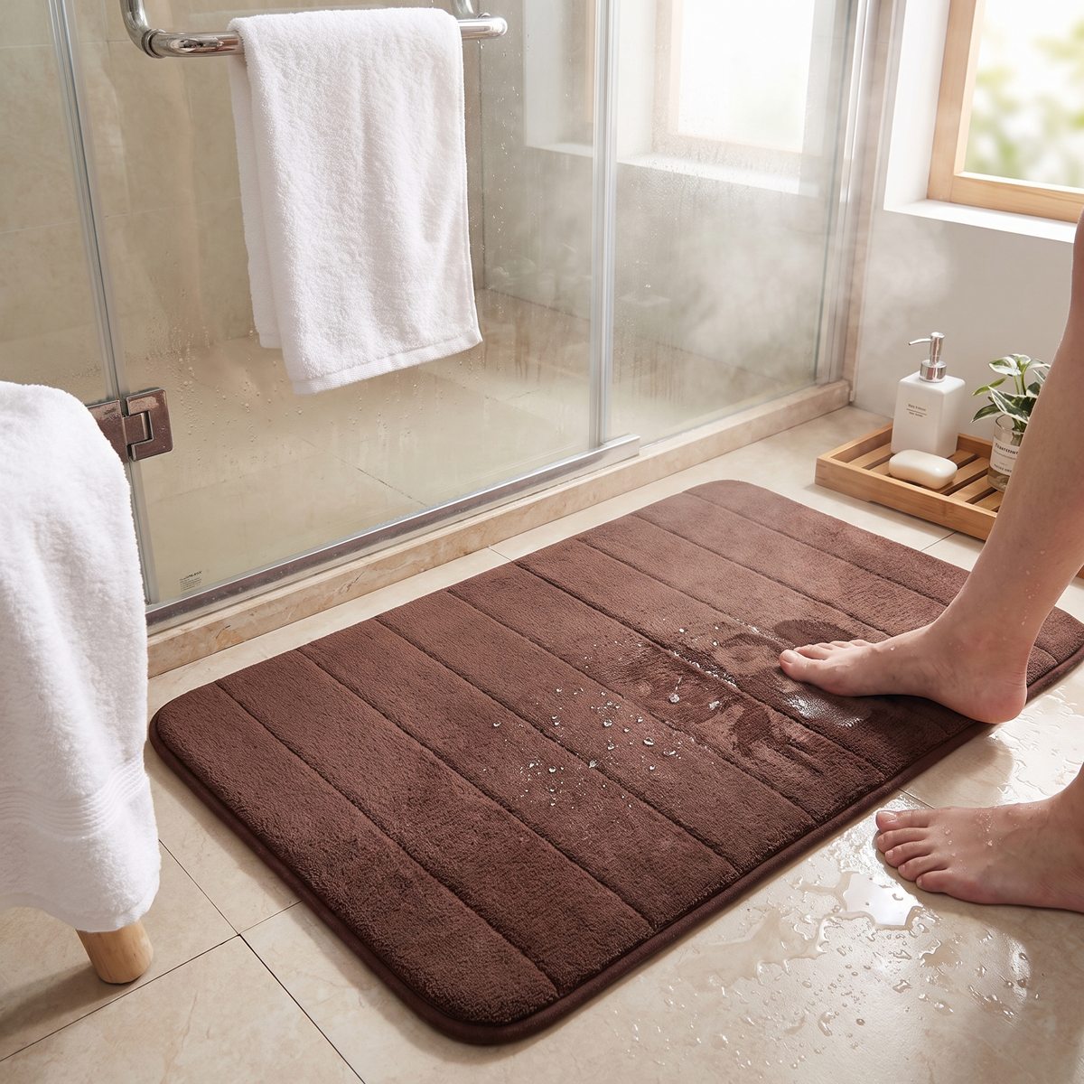 UltraSoft Absorbent Bath Mat in a lifestyle setting