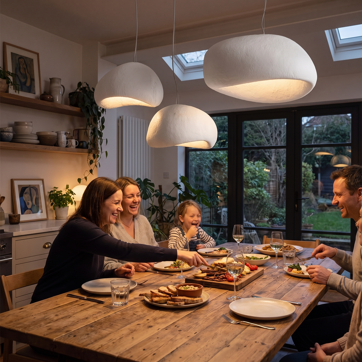 Zenith Glow LED Chandelier in a lifestyle setting