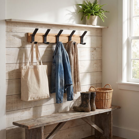Nordic Wall-Mounted Coat Rack in a lifestyle setting