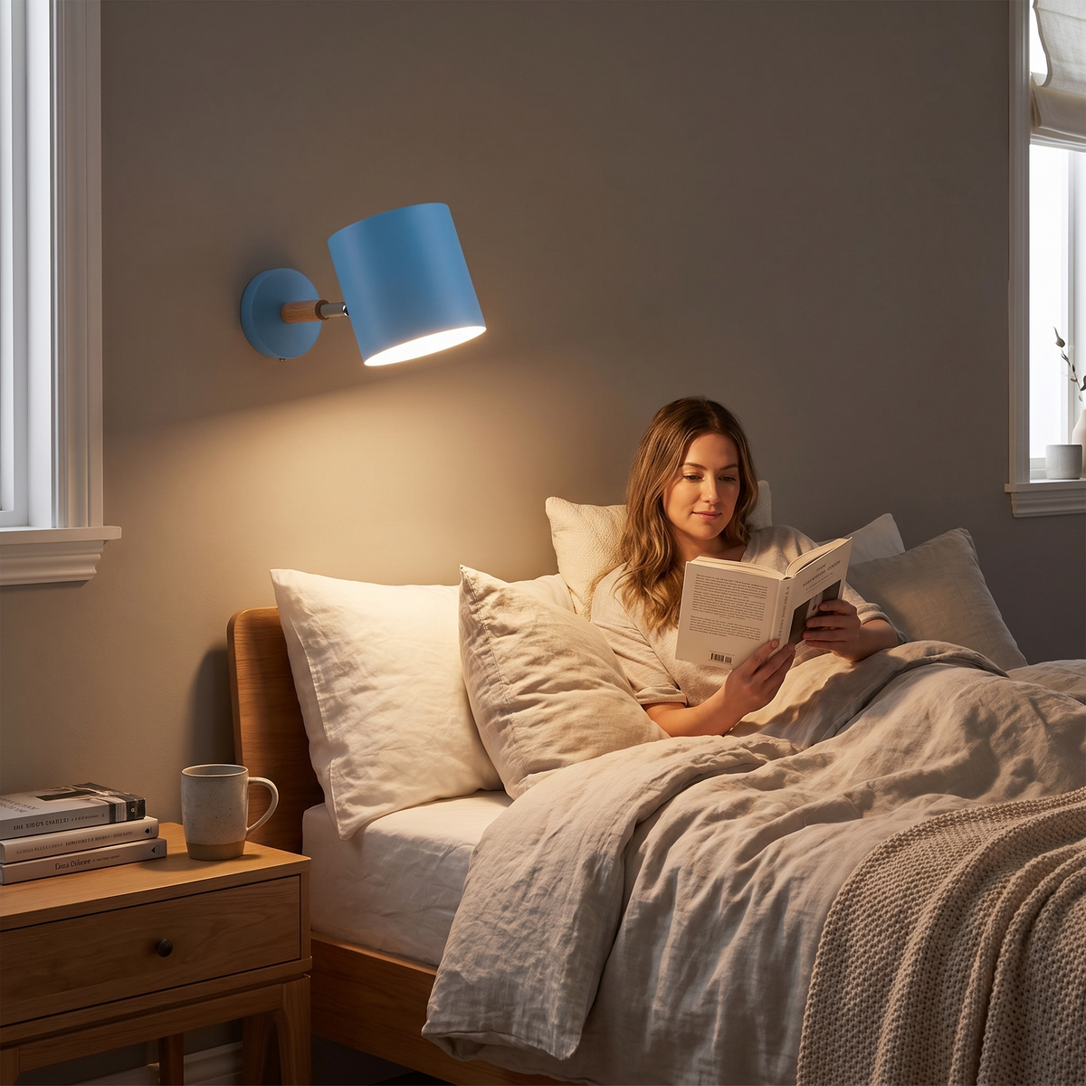 NordicGlow Adjustable Pastel Wall Lamp in a lifestyle setting