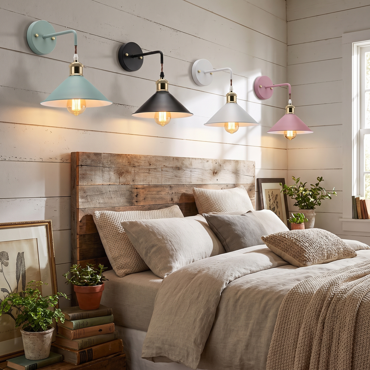 Industrial Metal Wall Sconce (Set of 2) in a lifestyle setting