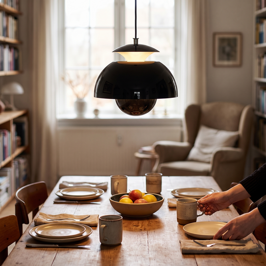 Flora Layered Dome LED Pendant Light in a lifestyle setting