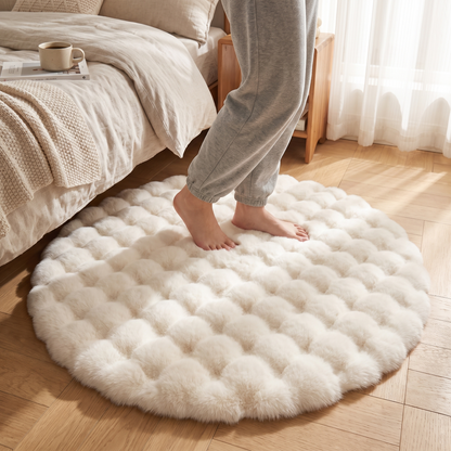 Cloud Comfort Round Bubble Rug in a lifestyle setting