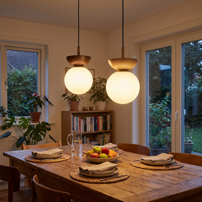 Nordic Opal Glass Ball Ceiling & Pendant Light in a lifestyle setting