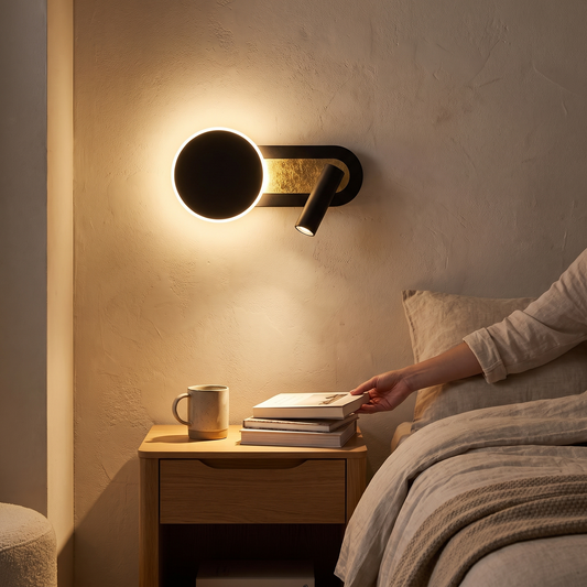 HaloBeam Ring & Spotlight LED Wall Light in a lifestyle setting