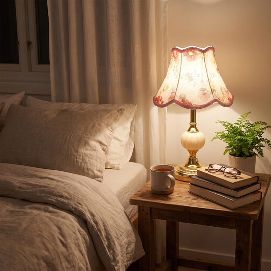 Quixy Vintage Floral Table Lamp in a lifestyle setting