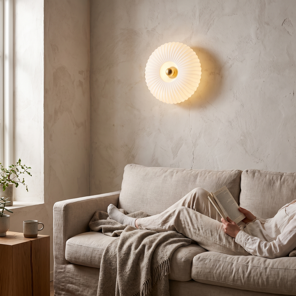Nordic Vintage Glass Wall Sconce in a lifestyle setting