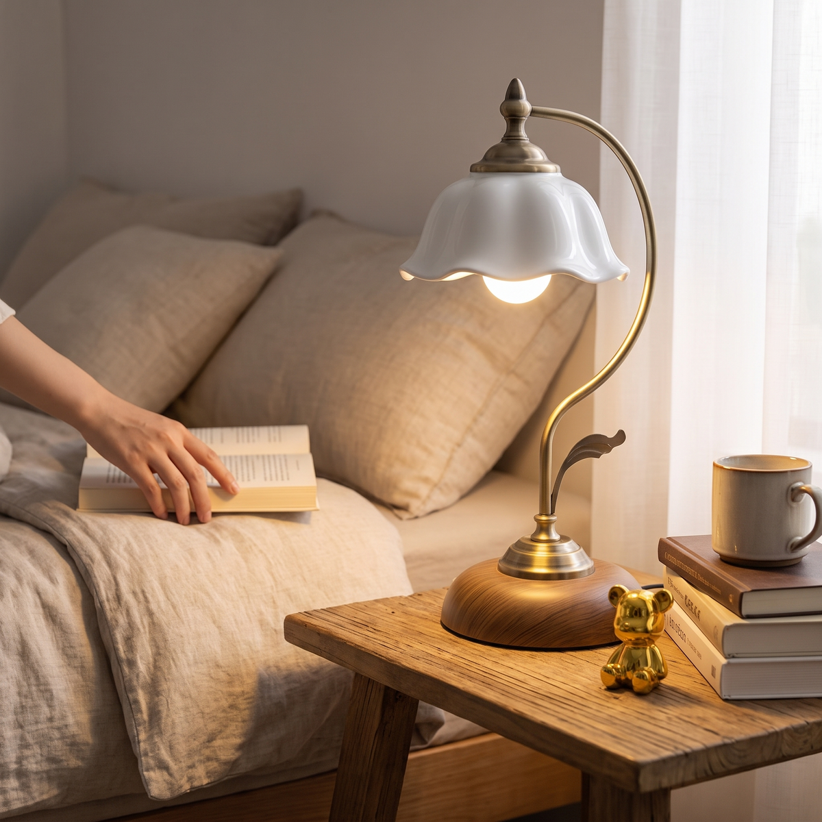 Vintage Goose Neck Table Lamp in a lifestyle setting