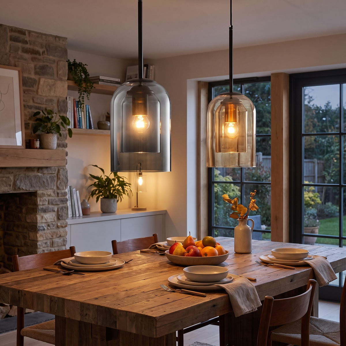 Nordic Glass Pendant Light in a lifestyle setting