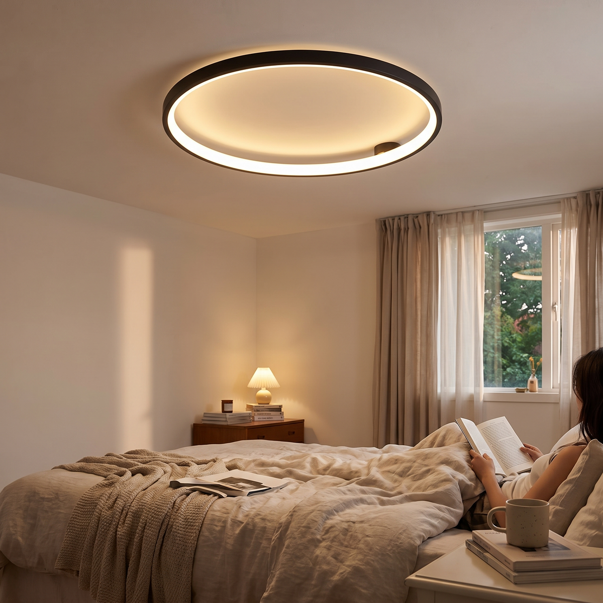 Nordic Disc LED Ceiling Light in a lifestyle setting