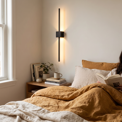 Minimalist Linear LED Wall Light in a lifestyle setting