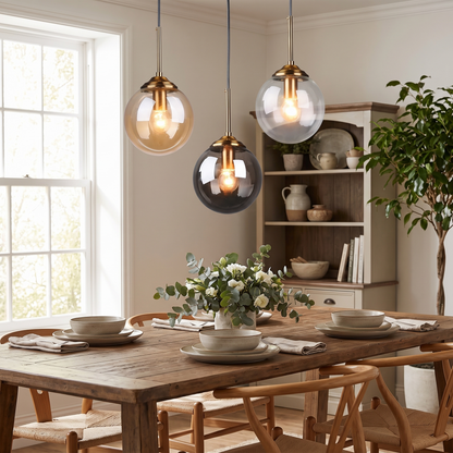 Nordic Glass Globe Pendant Light in a lifestyle setting