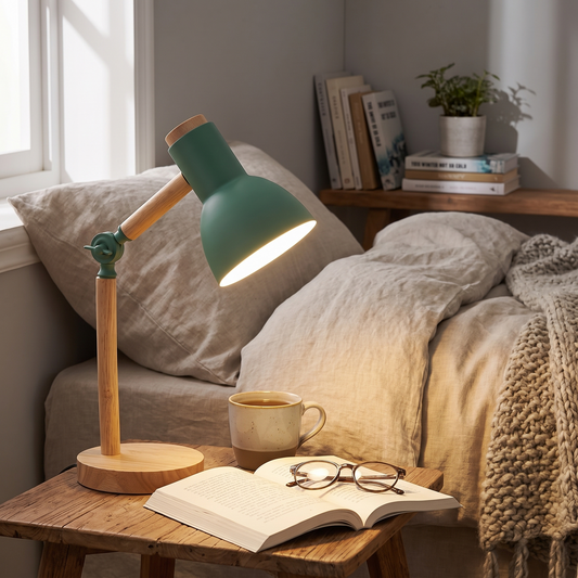 Nordic Wooden Desk Lamp in a lifestyle setting