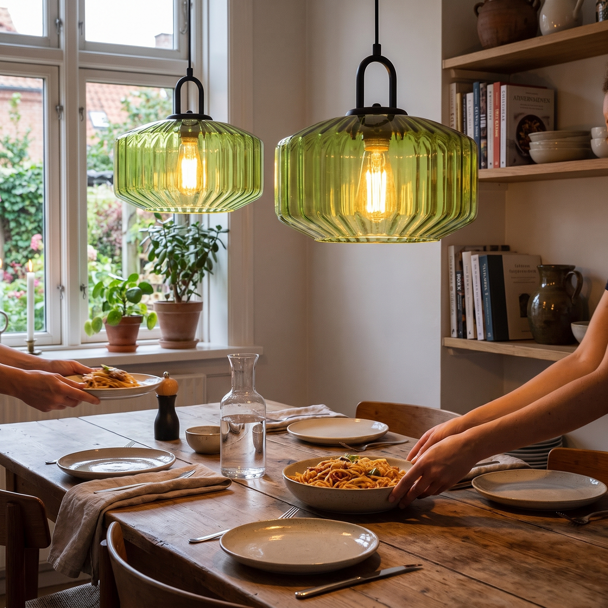 Mireta Retro Glass Pendant Light in a lifestyle setting
