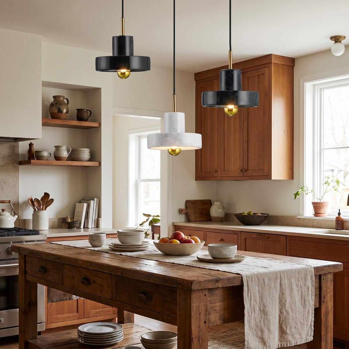 Natural Marble Pendant Lamp in a lifestyle setting