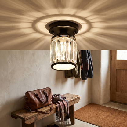 Crystal Foyer Semi-Flush Ceiling Light in a lifestyle setting