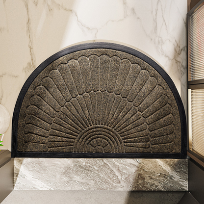 Non-Slip Rubber Semi-Circular Door Mat