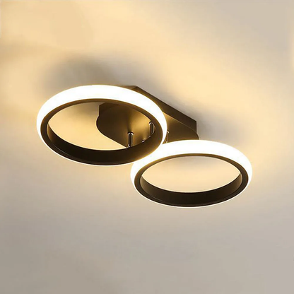 Überlappende LED-Deckenleuchte mit Ringdesign