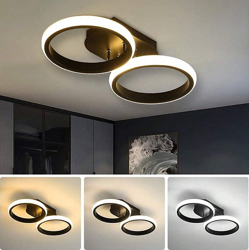 Überlappende LED-Deckenleuchte mit Ringdesign
