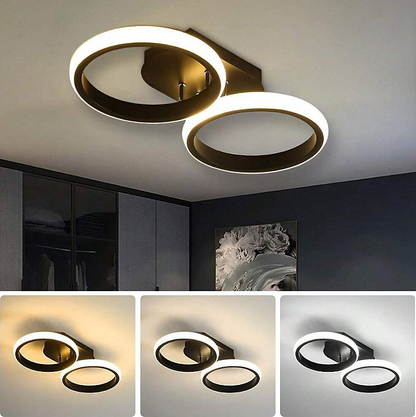 Überlappende LED-Deckenleuchte mit Ringdesign