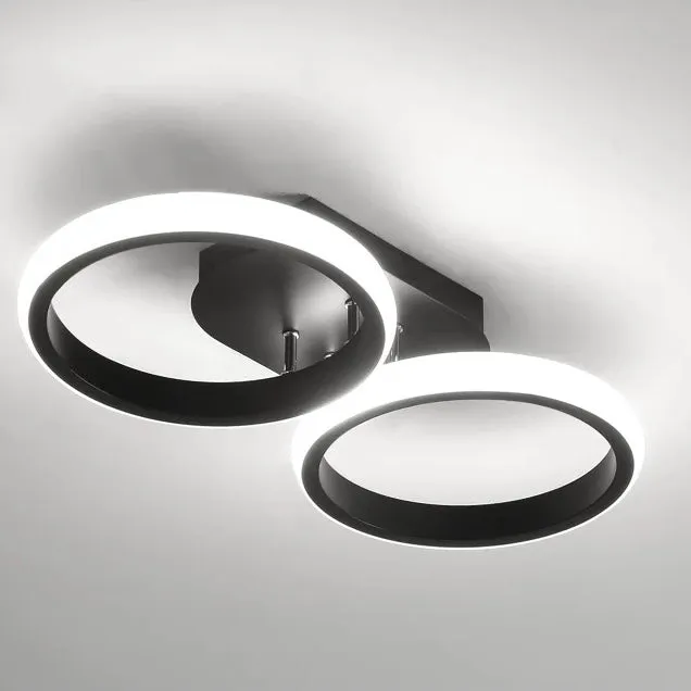 Überlappende LED-Deckenleuchte mit Ringdesign