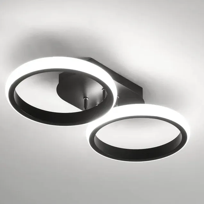 Überlappende LED-Deckenleuchte mit Ringdesign