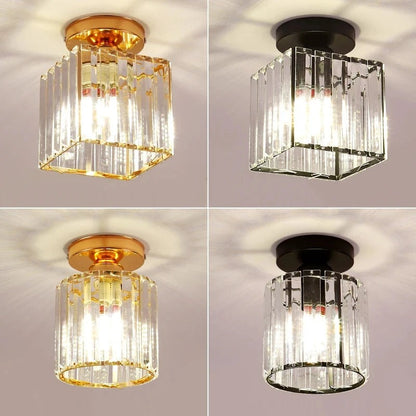 Compact Crystal Corridor Ceiling Light
