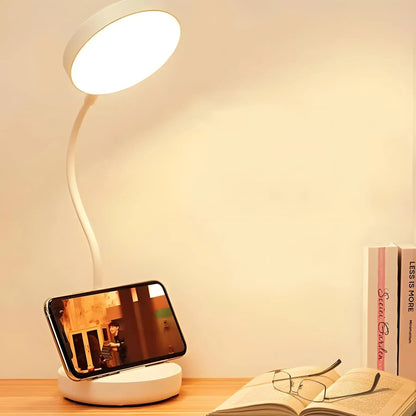 Swan-Neck LED Desk Lamp with USB Charging