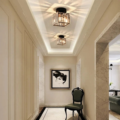 Compact Crystal Corridor Ceiling Light