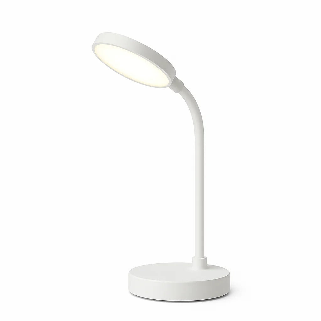 Swan-Neck LED Desk Lamp with USB Charging