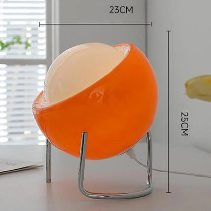 Bauhaus-Tischleuchte aus getöntem Glas