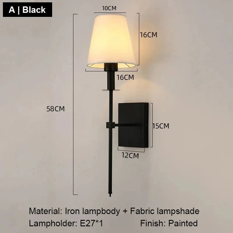 Nordic Fabric Shade LED Wall Sconce