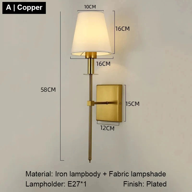 Nordic Fabric Shade LED Wall Sconce