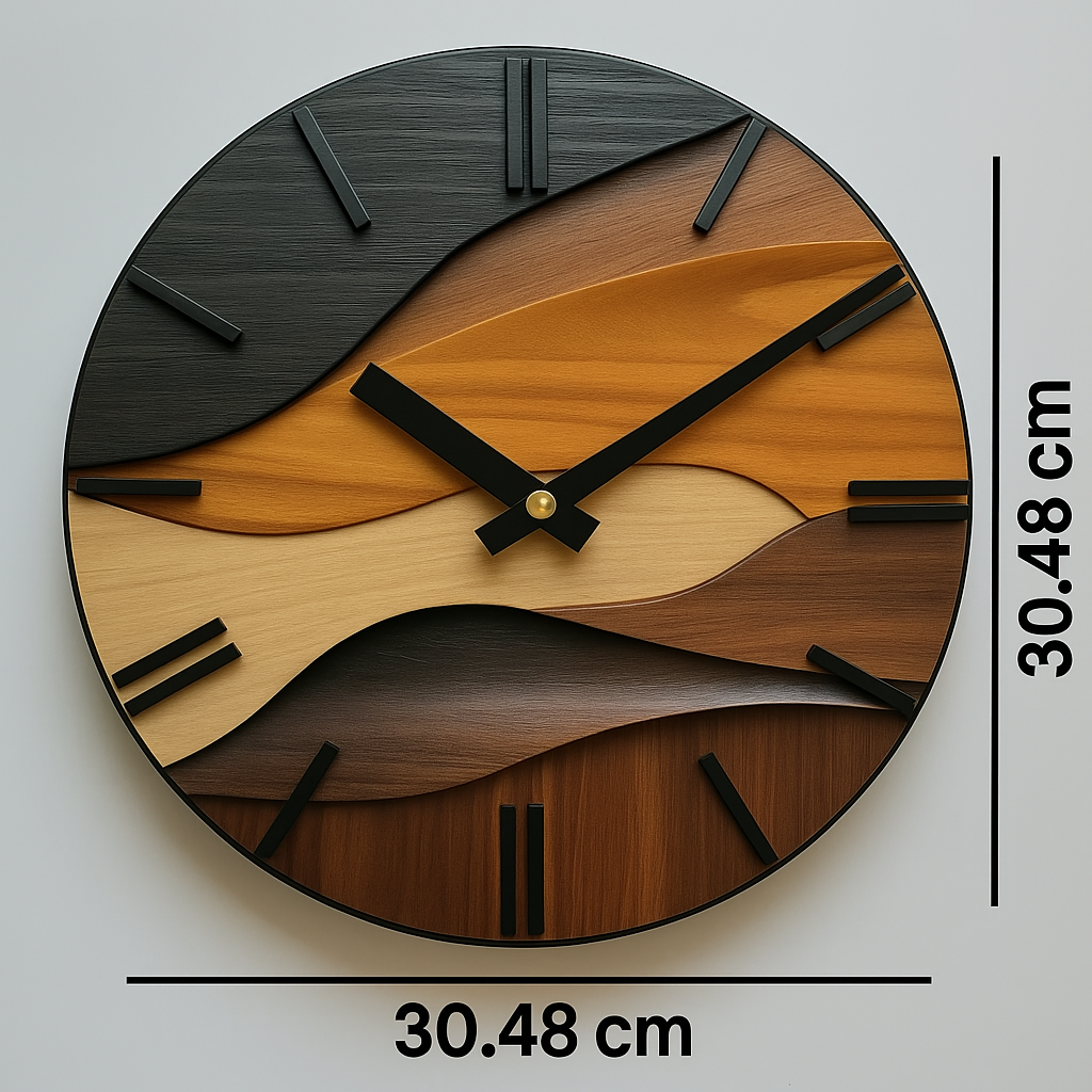 Künstlerische runde Wanduhr