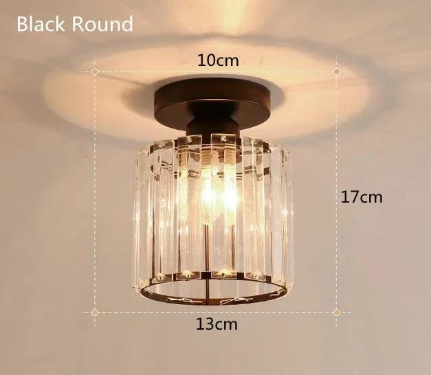 Compact Crystal Corridor Ceiling Light