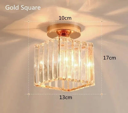 Compact Crystal Corridor Ceiling Light