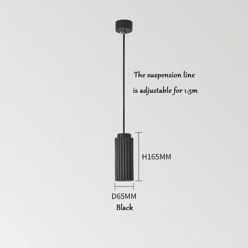 NordicGlow Fluted Glass Pendant Light