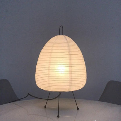 Japanese Rice Paper Tripod Table Lamp